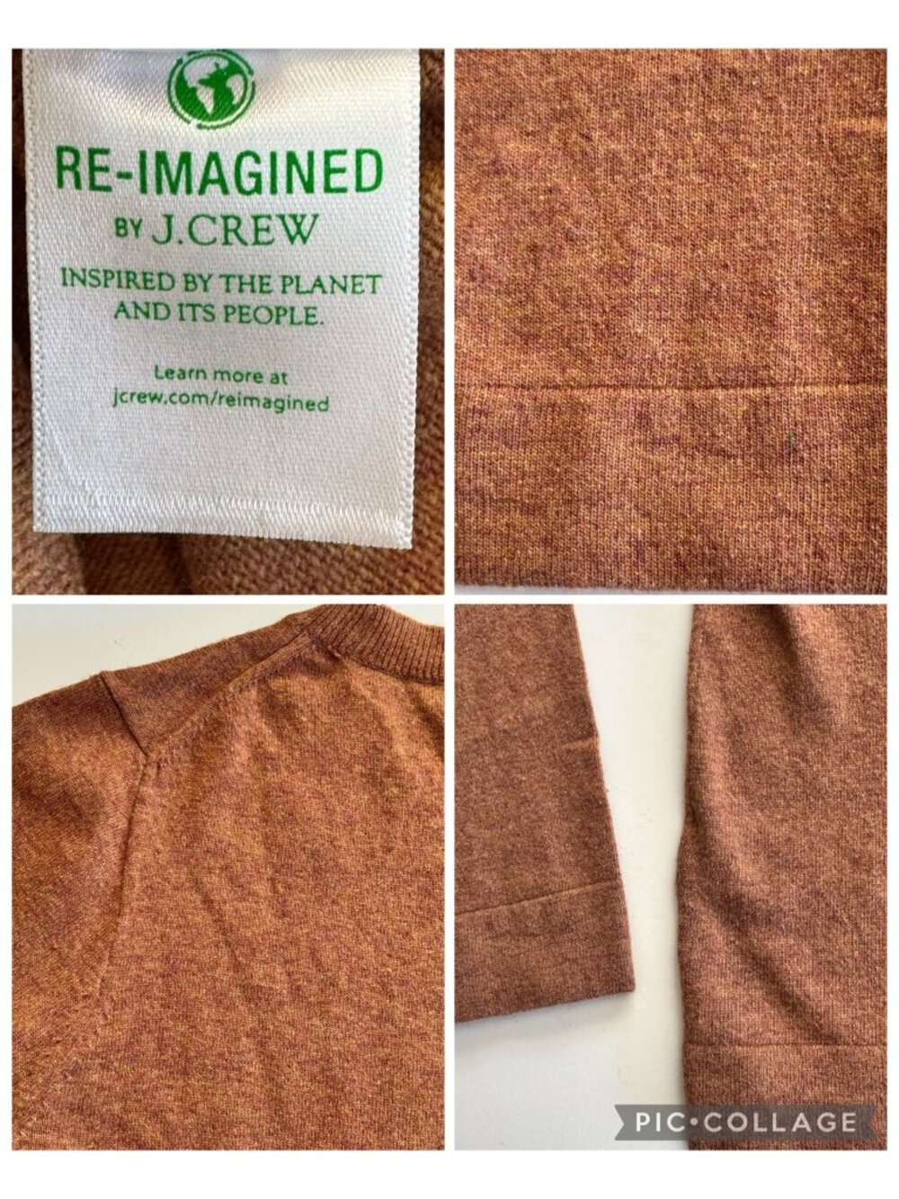 J. Crew Womens Teddie Sweater Rust Brown Wool Blend L Crewneck Soft Knit New - Picture 10 of 14